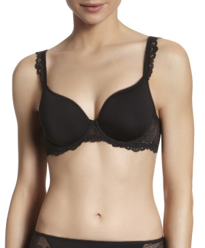 Soutien gorge Armature Galbe Noir Caressence Simone Perele Face 12J316