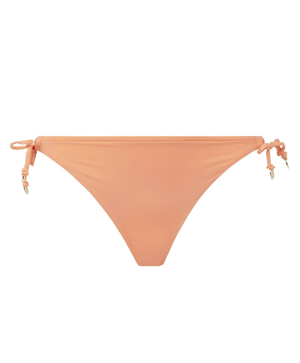 Bikini swimming brief with side ties Déesse lagon Peach LISE CHARMEL
