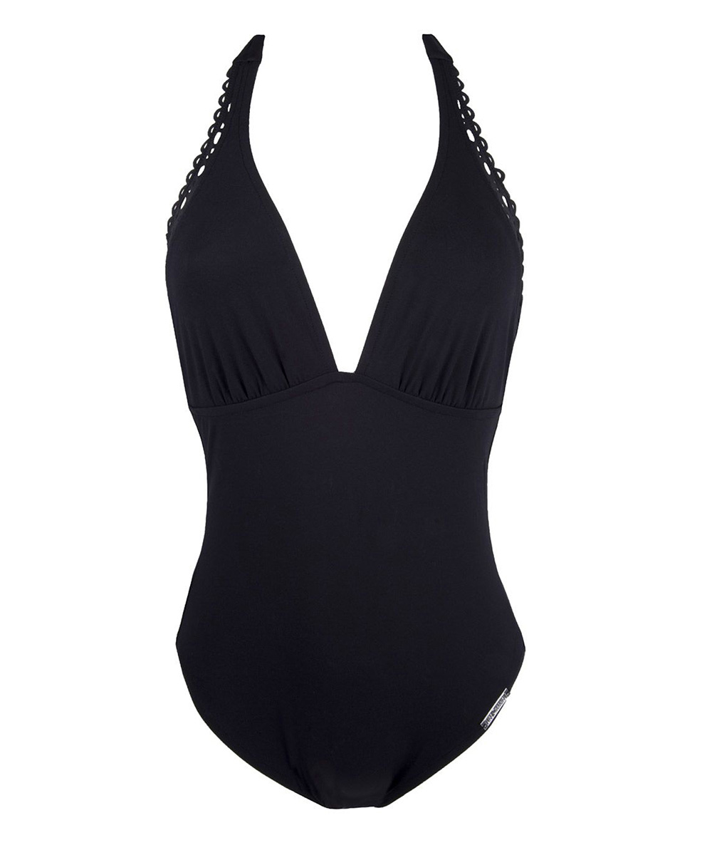 Open back one piece swimsuit Ajourage Couture black LISE CHARMEL